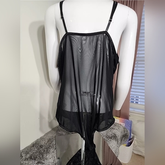 4xl Sexy One Piece Lace Teddy Bodycon Black Eyelash Sheer as NWOT - Picture 6 of 6